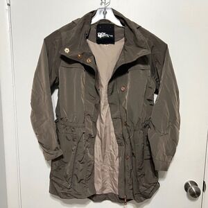 The Fillmore‎ Anthropologie Womens Anorak Hooded Jacket Size M Olive Utility